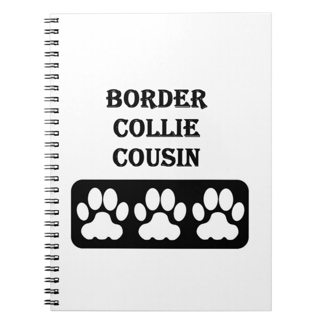 Border Collie Cousin Notizblock (Vorderseite)