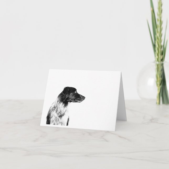 Border-Collie danken Ihnen zu kardieren Dankeskarte (Vorderseite)
