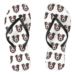 Border Collie Dog 3D Inspiriert Flip Flops