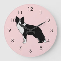 Border Collie Dog Abstrakt Illustration Pink