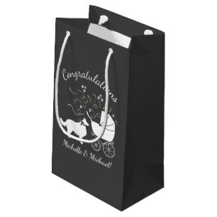 Border Collie Dog Baby Dusche Welpe Grau Kleine Geschenktüte