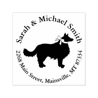 Border Collie Dog Baby Dusche Welpe Grau Permastempel