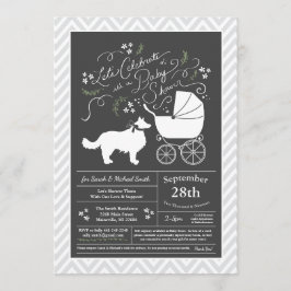 Border Collie Dog Babydusche Einladung