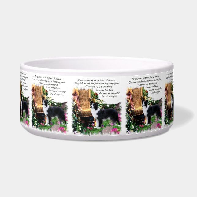 Border Collie Dog Bowl Napf (Vorderseite)