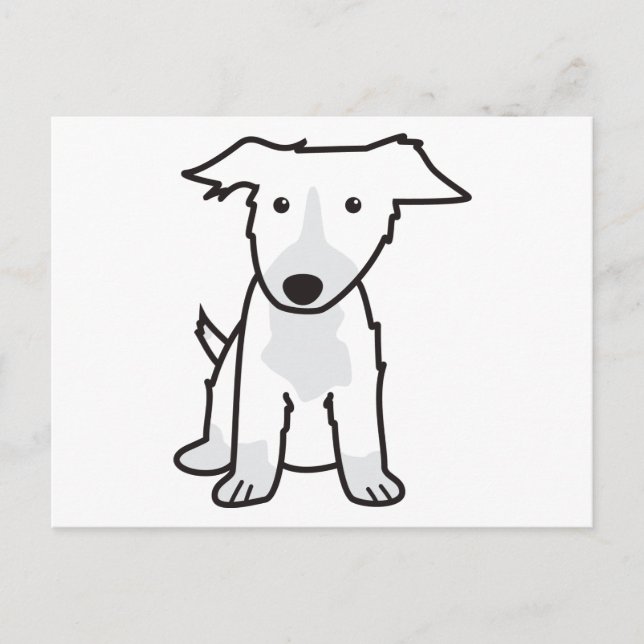 Border Collie Dog Cartoon Postkarte (Vorderseite)