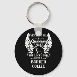 Border Collie Dog Guardian Angel Schlüsselanhänger