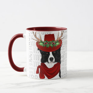 Border Collie Dog Lover Weihnachtsfeiertag Tasse