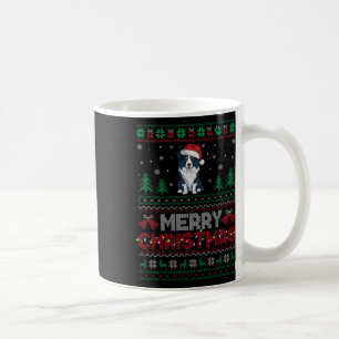 Border Collie Dog Lovers Weihnachtsmannmütze Weihn Kaffeetasse