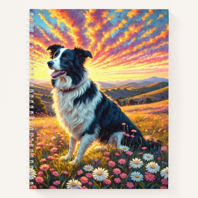 Border Collie Dog Notizbuch (Vorderseite)
