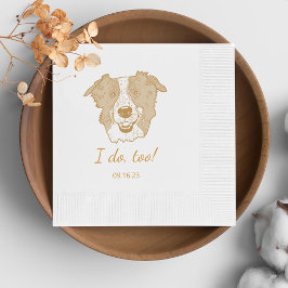 Border Collie Dog Personalisiert ich auch Serviette