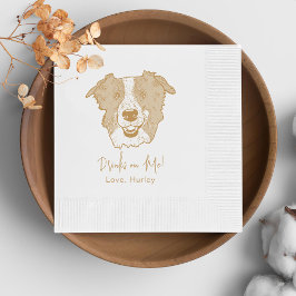 Border Collie Dog Personalisiert trinken Serviette
