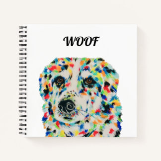 Border Collie Dog Square Notebook Notizbuch