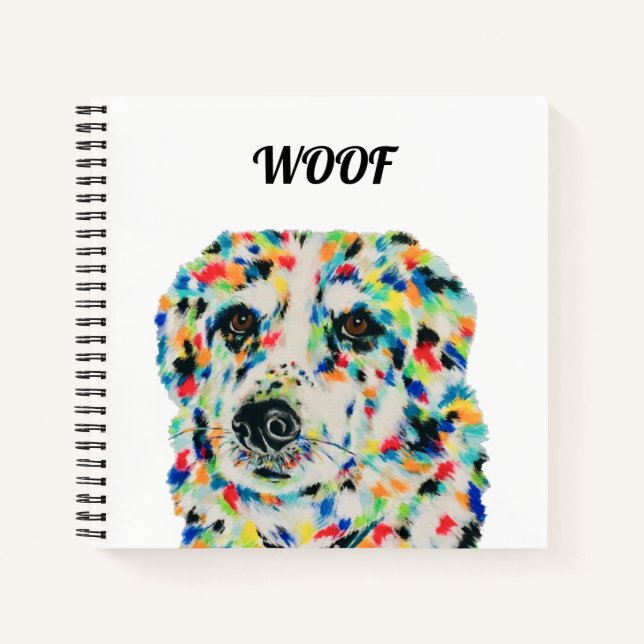 Border Collie Dog Square Notebook Notizbuch (Vorderseite)