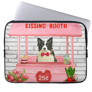 Border Collie Dog Valentine's Day Kissing Booth Laptopschutzhülle