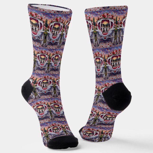 Border Collie Dog Valentine's Day Socken (Gewinkelt)