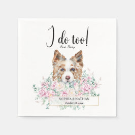 Border Collie Dog Wedding Cocktail Napkins Serviette