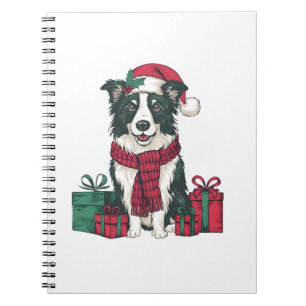 Border Collie Dog Weihnachten Party Weihnachten We Notizblock