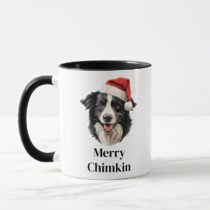 Border Collie Dog Weihnachtsmannmütze Weihnachten Tasse