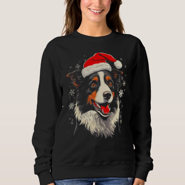 Border Collie Dog Xmas Sweatshirt (Vorderseite)