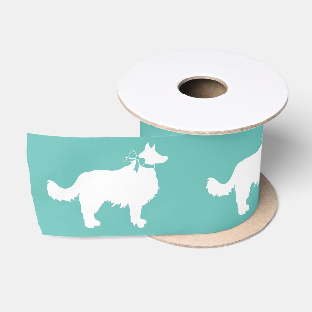 Border Collie Doppy Puppy Satinband (Spule)
