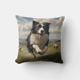 Border Collie Elegant Throw Kissen