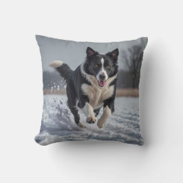 Border Collie Elegant Throw Kissen