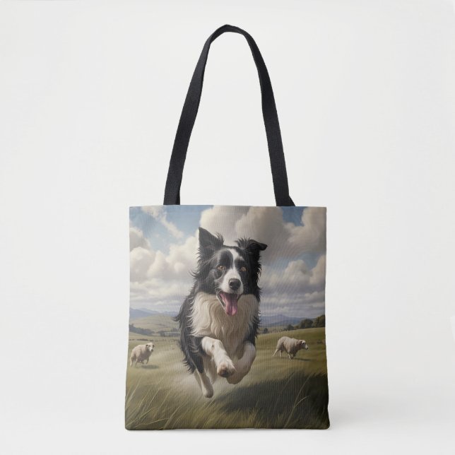 Border Collie Elegante Tasche (Vorderseite)