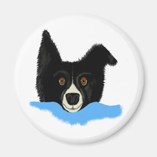 Border Collie Face Magnet