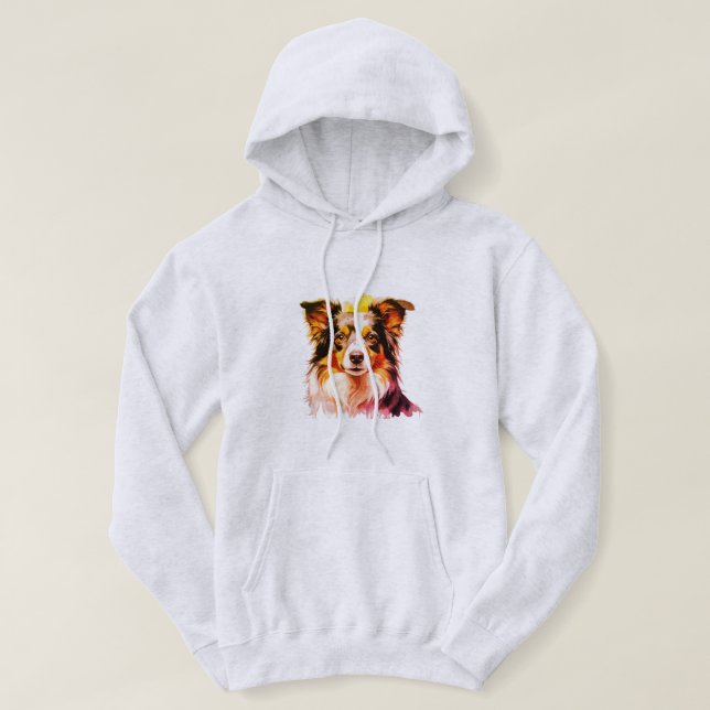 Border Collie Familienhund Hoodie (Design vorne)