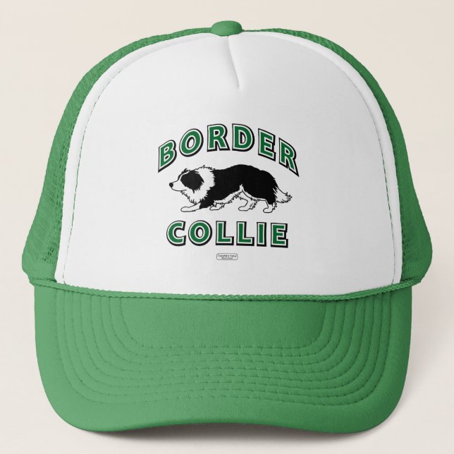 Border-Collie-Fernlastfahrer-Hut Truckerkappe (Vorderseite)