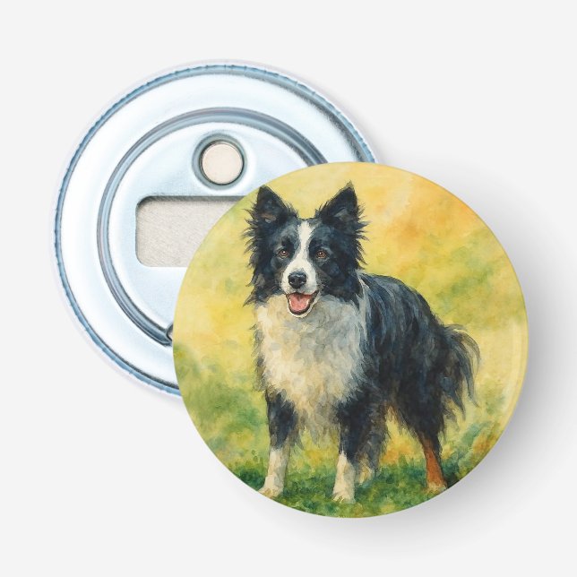 Border Collie Flaschenöffner (Vorderseite)