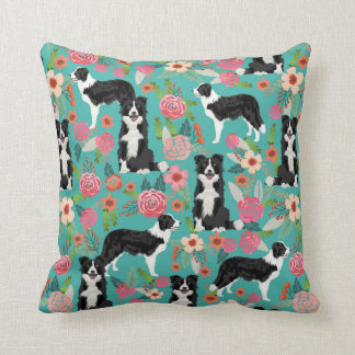 Border Collie Floral Hund Kissen