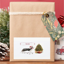 Border Collie Funny Christmas Dog mit Baum