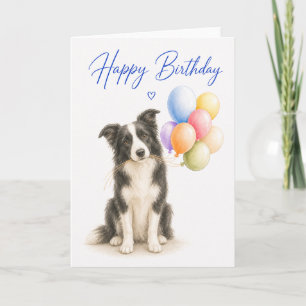 Border Collie Geburtstag Karte