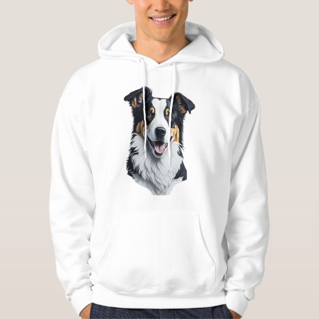 Border Collie Gesicht Hoodie (Vorderseite)