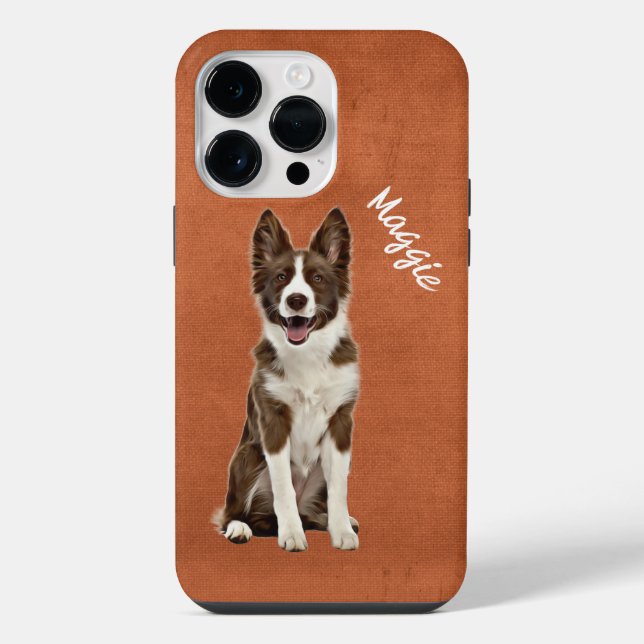 Border Collie Grunge Case-Mate iPhone Case 14 Pro Max Hülle (Rückseite)