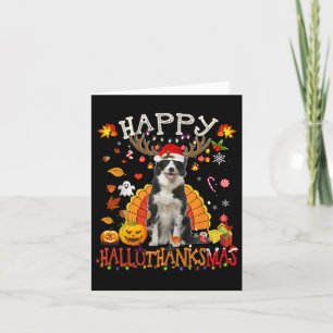 Border Collie Halloween Weihnachtshund Happy Hallo Karte