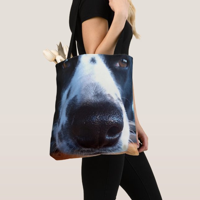 Border Collie Heeler Mix Dog Boop My Noop Foto Tasche (Von Nahem)