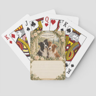 Border Collie Hochzeitsgästebuch-Unterschriften-De Spielkarten