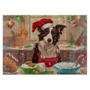 Border Collie Holiday Baking: Feierliche Weihnacht Schneidebrett