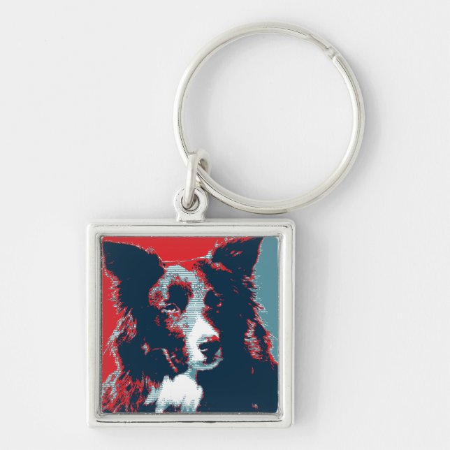 Border Collie Hope Parody Poster Schlüsselanhänger (Vorne)