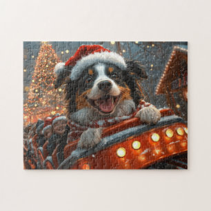 Border Collie Hund Achterbahn Weihnachten
