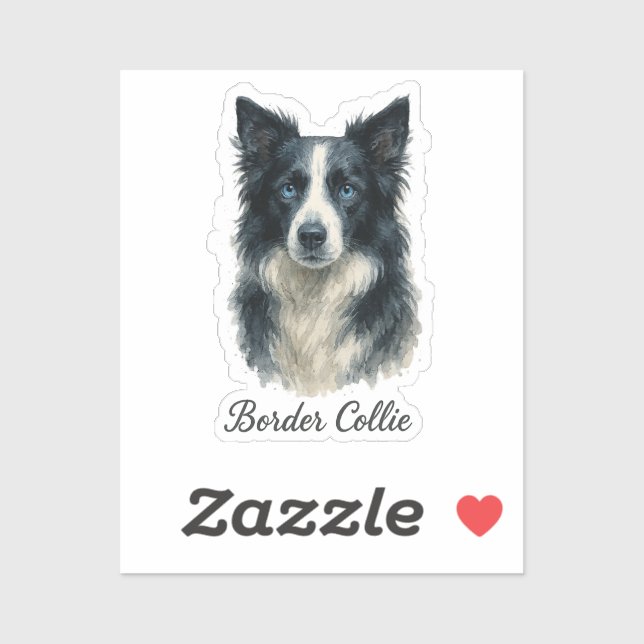 Border Collie Hund Aufkleber (Blatt)