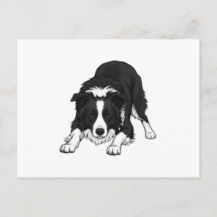 Border Collie Hund Feiertagspostkarte