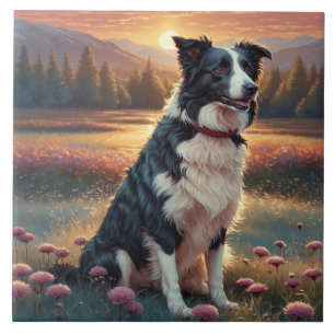 Border Collie Hund Fliese