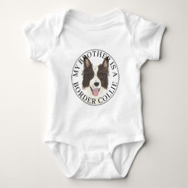 Border Collie Hund großer Bruder Baby Strampler