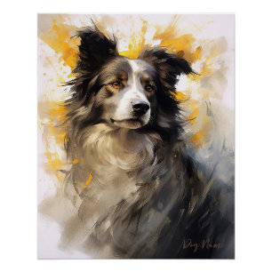 Border Collie Hund im Wind 004 - Yacobsen Deros Poster