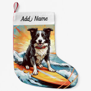 Border Collie Hund Kleiner Weihnachtsstrumpf