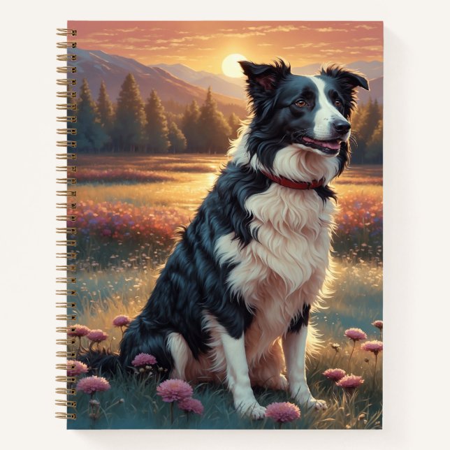 Border Collie Hund Notizbuch (Vorderseite)