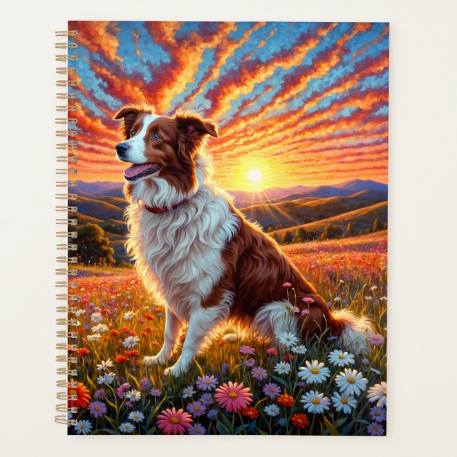 Border Collie Hund Planer (Vorderseite)